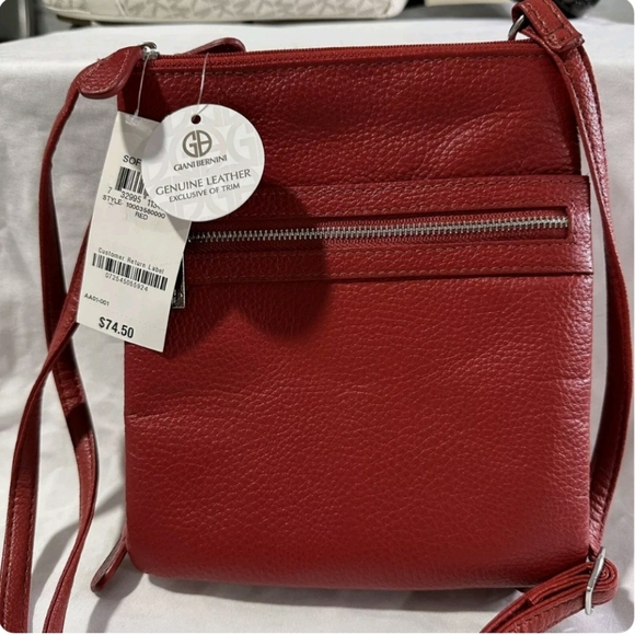 Giani Bernini Women's Pebble Backpack Red Size Regular